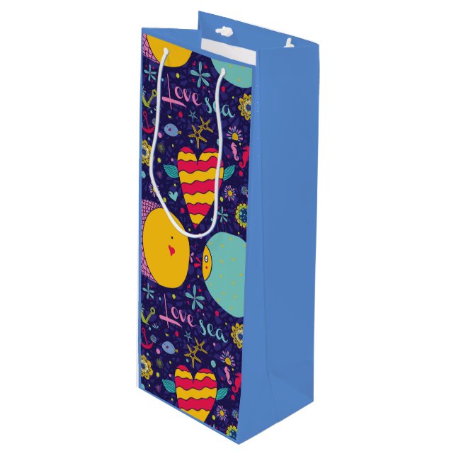 Bolsa Para Vino Anclaje del tema marino Pescado Starfish Hipomposo (Angulo Anverso)