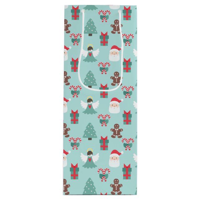 Bolsa Para Vino Ángel de la Navidad (Anverso)