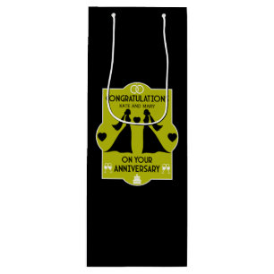 Bolsa Para Vino Aniversario del Boda de Chicas gay