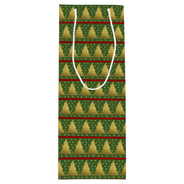 Bolsa Para Vino Árbol de Navidad (Anverso)