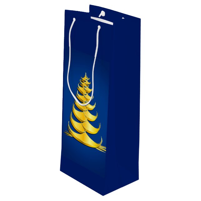 Bolsa Para Vino Árbol de Navidad (Angulo reverso)