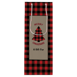 Bolsa Para Vino Árbol de Navidad de búfalo rojo colocado