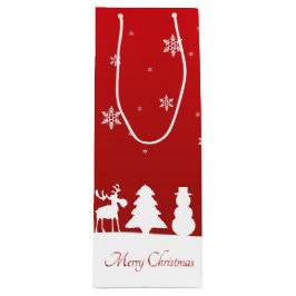 Bolsa Para Vino Árbol de Navidad Reno Muñeco de Nieve