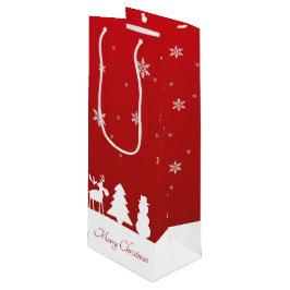 Bolsa Para Vino Árbol de Navidad Reno Muñeco de Nieve