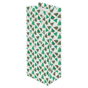 Bolsa Para Vino Árboles de Navidad decorados