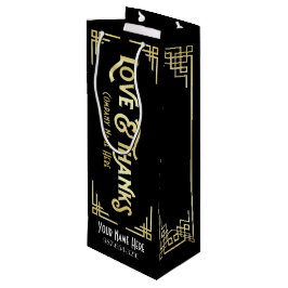 Bolsa Para Vino Arte Corporativo Decoro Amor y Gracias Gatsby Negr