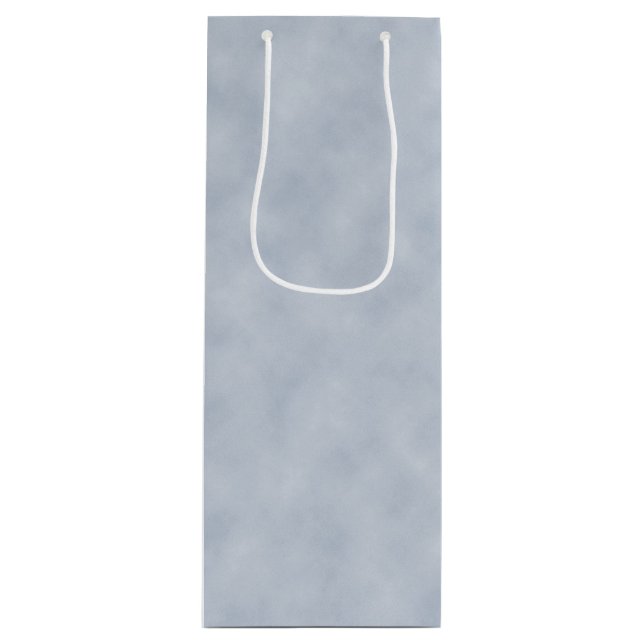 Bolsa Para Vino Aspecto de pergamino azul suave (Anverso)