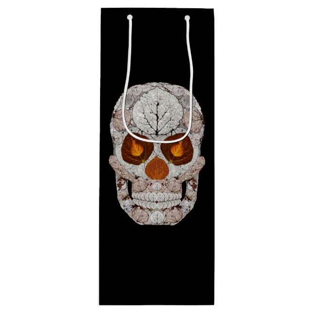 Bolsa Para Vino Aspen Leaf Skull 11 (Anverso)