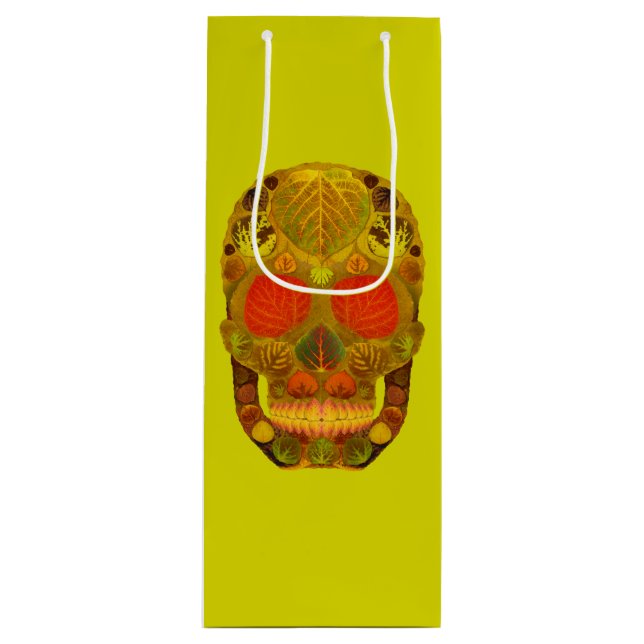 Bolsa Para Vino Aspen Leaf Skull 12 (Anverso)