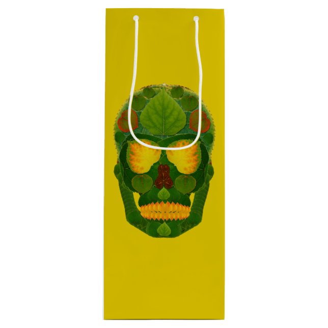 Bolsa Para Vino Aspen Leaf Skull 9 (Anverso)