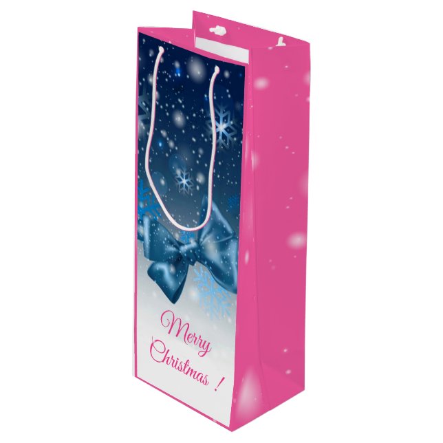 Bolsa Para Vino Azul invernal (Angulo Anverso)