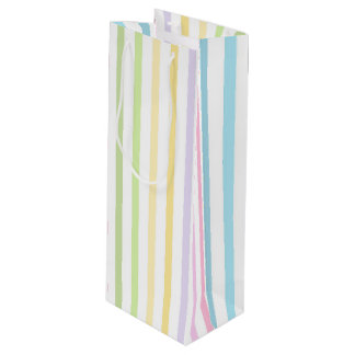 BOLSA PARA VINO AZUL VERDE AMARILLO ROSA PURPURA RAYAS