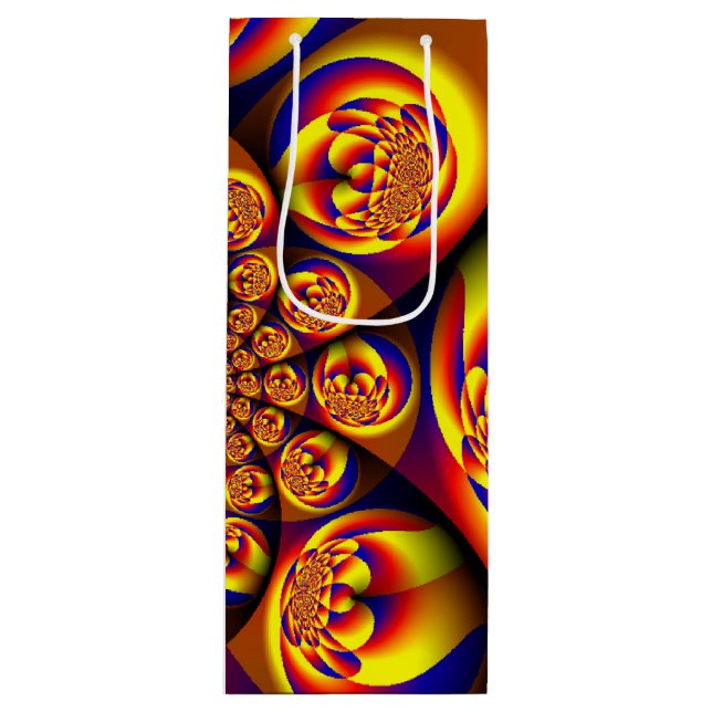 Bolsa Para Vino Azules, Amarillos, Mini Esferas De Oro (Anverso)