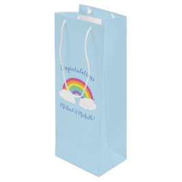 Bolsa Para Vino Baby Shower arcoiris
