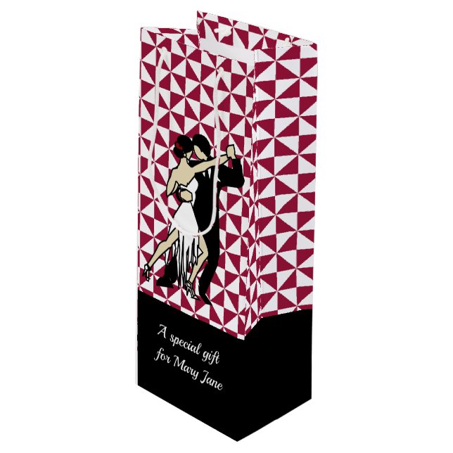 Bolsa Para Vino Bailarinas de tango (Angulo Anverso)