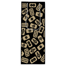 Baldosas de Mahjong marrones en negro