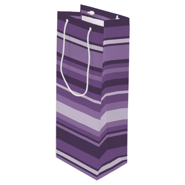 Bolsa Para Vino Bandas de lavanda (Angulo Anverso)