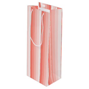 Bolsa Para Vino Bandas de sombra de melocotón coralino
