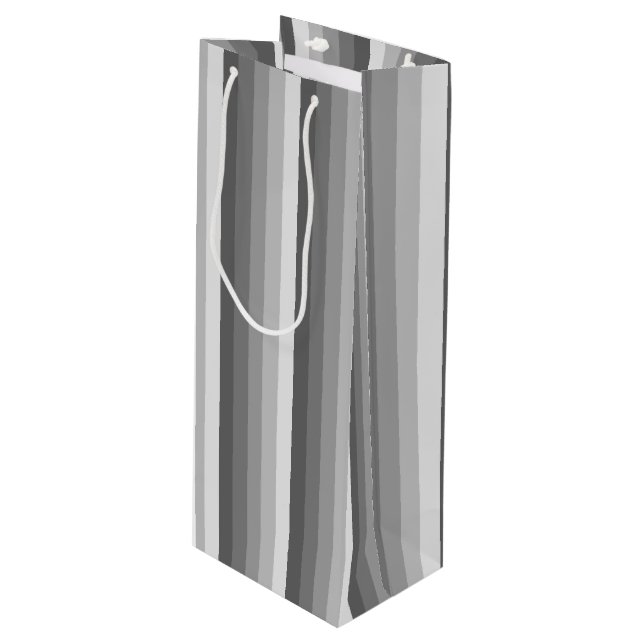Bolsa Para Vino Bandas de sombra gris (Angulo Anverso)