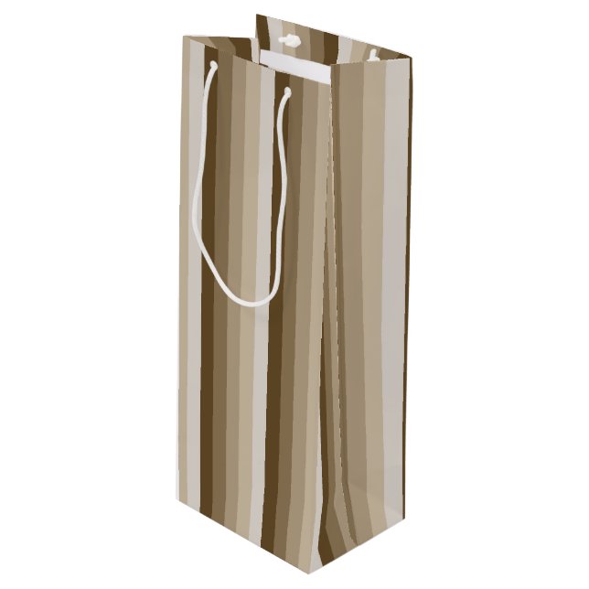 Bolsa Para Vino Bandas de sombra marrones (Angulo Anverso)