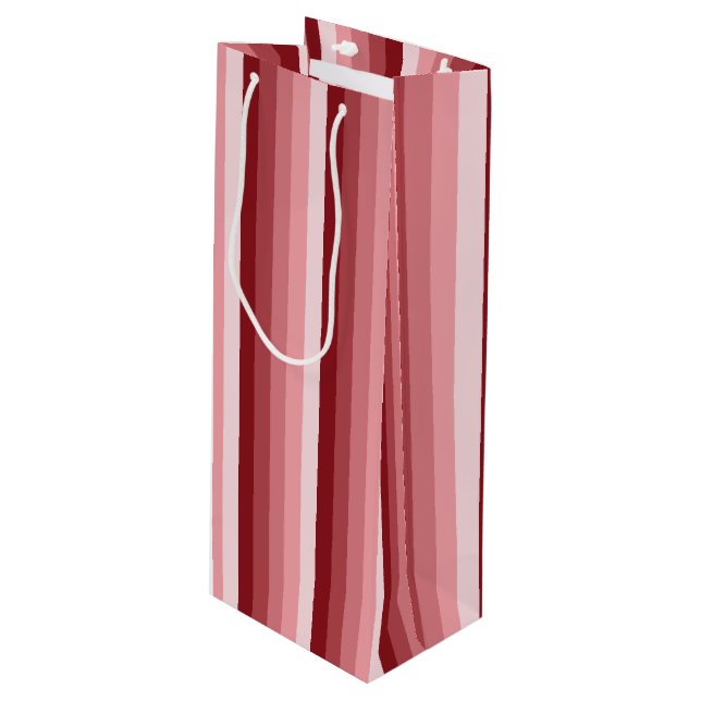 Bolsa Para Vino Bandas de sombra rojas (Angulo Anverso)