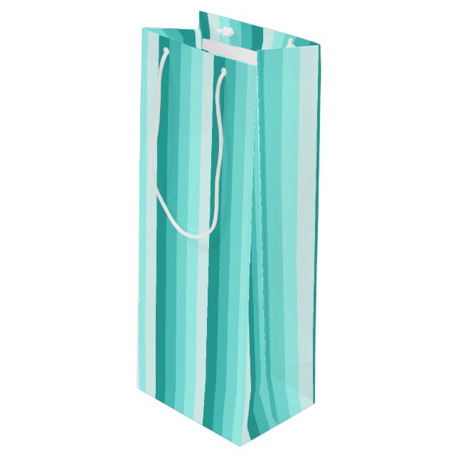 Bolsa Para Vino Bandas de sombra turquesa (Angulo Anverso)