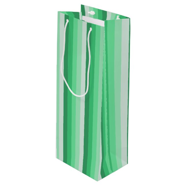 Bolsa Para Vino Bandas de sombra verdes (Angulo Anverso)