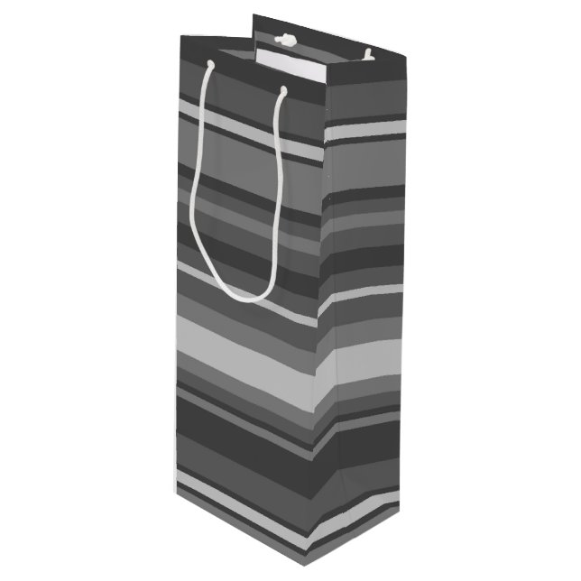 Bolsa Para Vino Bandas grises (Angulo Anverso)
