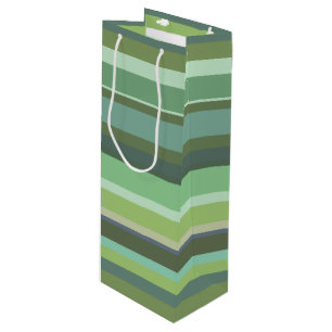 Bolsa Para Vino Bandas horizontales de color verde oliva