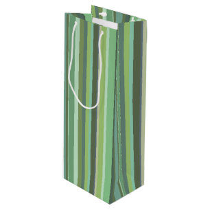 Bolsa Para Vino Bandas horizontales de color verde oliva