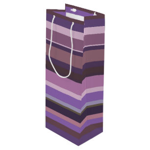 Bolsa Para Vino Bandas horizontales malvas