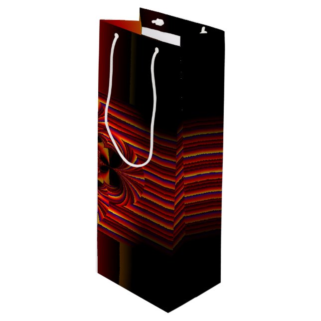 Bolsa Para Vino Bandas Pequeñas Grandes Con Bow (Angulo Anverso)