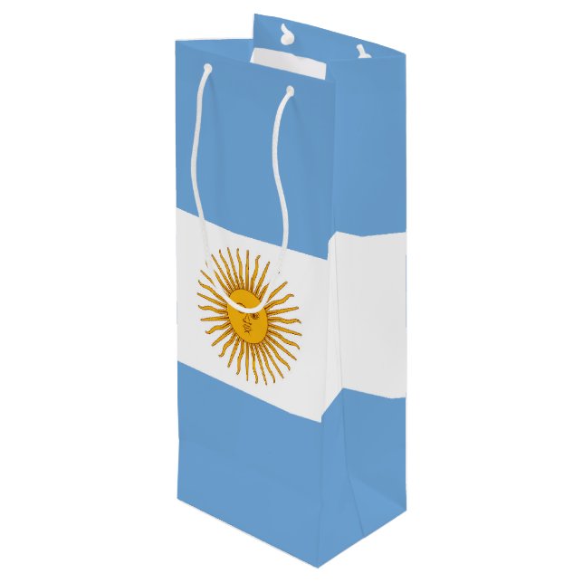 Bolsa Para Vino Bandera de Argentina (Angulo reverso)