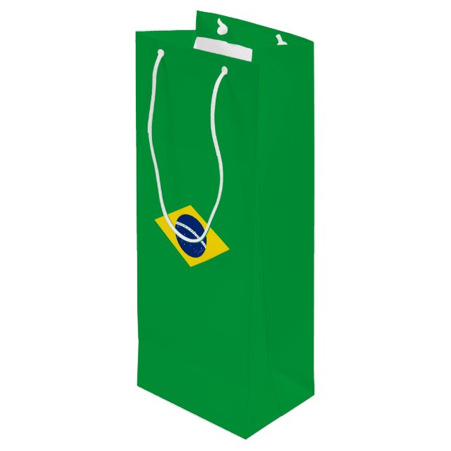 Bolsa Para Vino Bandera de Brasil (Angulo reverso)