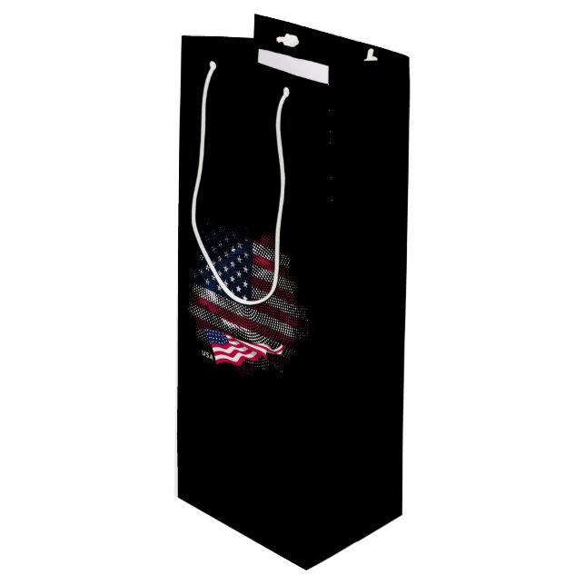 Bolsa Para Vino bandera de EE. UU. (Angulo Anverso)