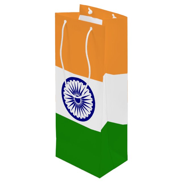 Bolsa Para Vino Bandera de la India (Angulo reverso)