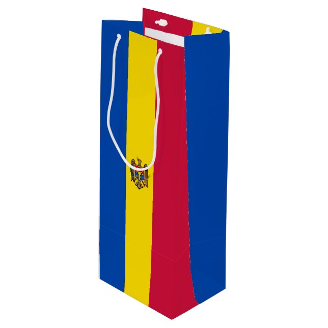 Bolsa Para Vino Bandera de Moldavia (Angulo Anverso)