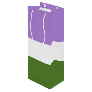 Bolsa Para Vino Bandera de orgullo genderqueer de SlipperyJoe lava