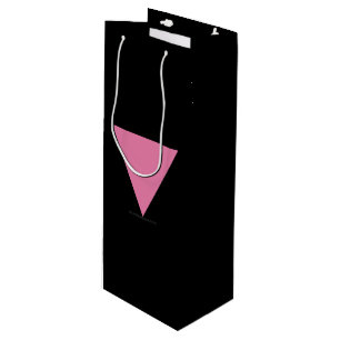 Bolsa Para Vino bandera de triángulo rosa de SlipperyJoe's símbolo