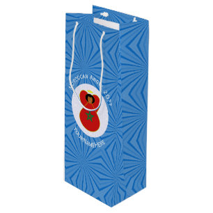 Bolsa Para Vino Bandera Personalizada del Ángel de Janucá Marroquí