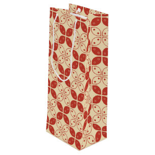 Bolsa Para Vino Batik Kawung, Patrón indonesio, Javanés, Étnico