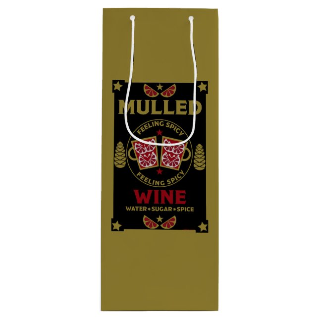 Bolsa Para Vino Bebida de vino tinto caliente de Navidad (Anverso)