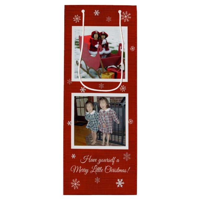 Bolsa Para Vino Besos de copo de nieve (Anverso)