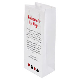 Bolsa Para Vino Bienvenidos a La Boda de Las Vegas. Gracias