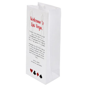 Bolsa Para Vino Bienvenidos a La Boda de Las Vegas. Gracias