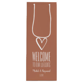 Bolsa Para Vino Bienvenidos a Nuestra Terracota Boda
