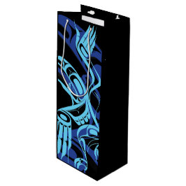 Bolsa Para Vino Black Blue Haida Eagle Thunder Bird Arte Nativo