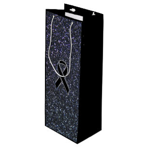 Bolsa Para Vino Black Ribbon Awareness Midnight Blue