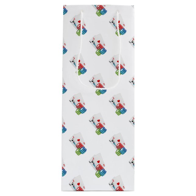 Bolsa Para Vino Blackjack con fichas de póker (Anverso)