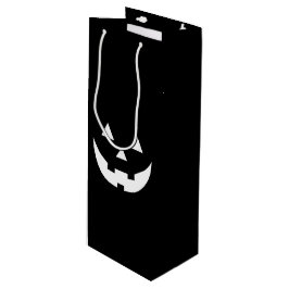 Bolsa Para Vino Blanco negro de Halloween Jack o un regalo aterrad
